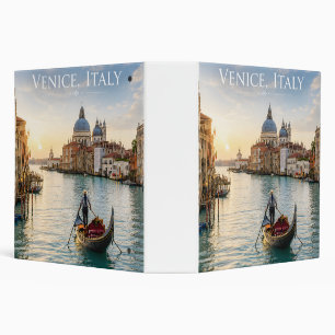 Classeur Venise Italie Grand Canal Gondole Coucher de solei