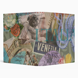 Classeur Venise Italie Voyage Vintage Joli Art Coloré
