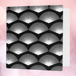 Classeur Ventilateur Art déco Motif noir et blanc