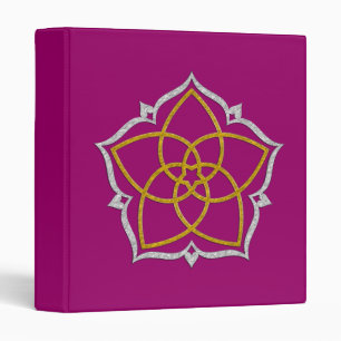 Classeur VENUS FLOWER / Venusblume Lotus OR ARGENT