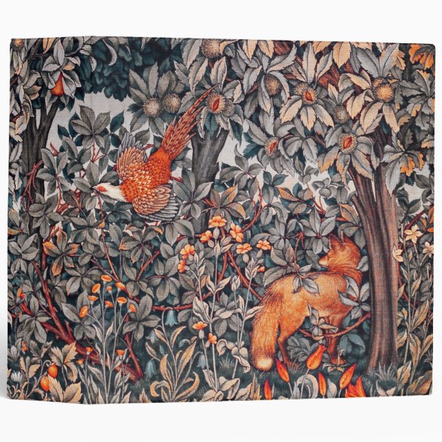 Classeur VERDURE, ANIMAUX FORESTIERS Faisant Renard rouge,  (Devant/Côté)