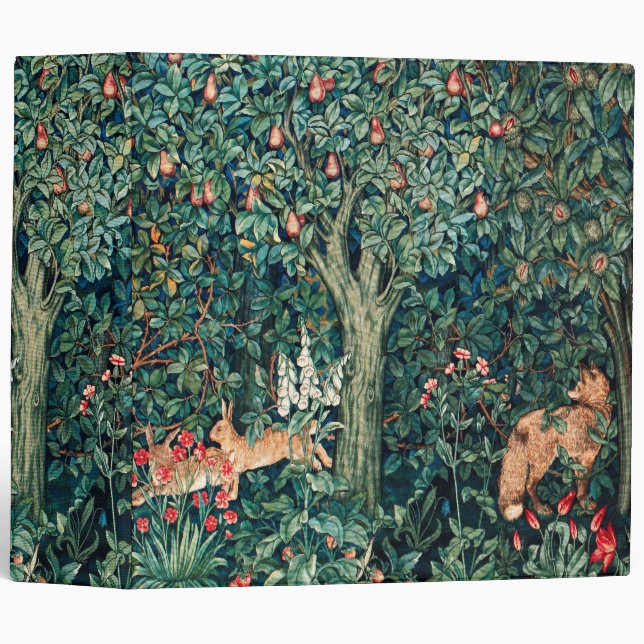 Classeur VERDURE, Hares d'ANIMAUX FORESTIERS, Renard, Flora (Devant/Côté)