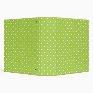 CLASSEUR VERT DE LIME AVEC PETIT COEUR BLANC D'AMOUR VALENT