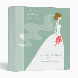 Classeur vert élégant de wedding planner