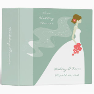 Classeur vert élégant de wedding planner