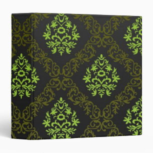 Classeur Vert floral de papier peint