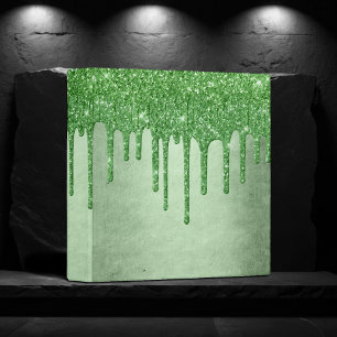 Classeur Vert Glitter scintillant   Néon Métallisé Faux sur