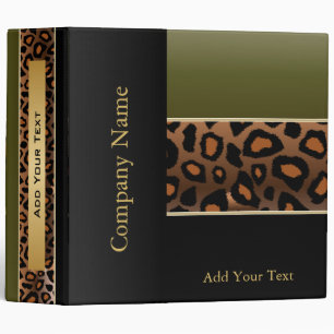 Classeur Vert olive d'impression animal de Jaguar