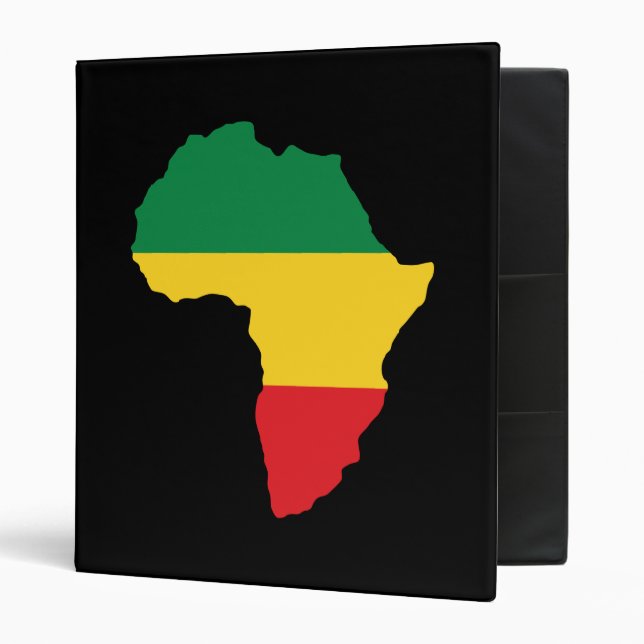 Classeur Vert, or et drapeau rouge de l'Afrique (Devant/intérieur)