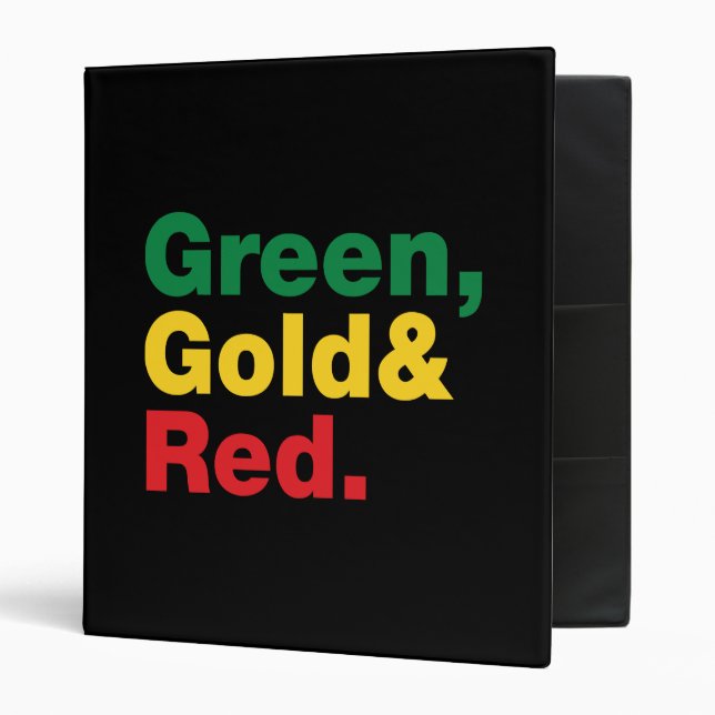 Classeur Vert, Or & Rouge. (Devant/intérieur)