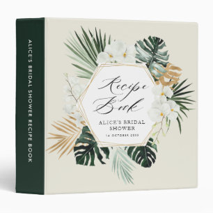 Classeur vert tropical fleuri nuptiale recette de douche li