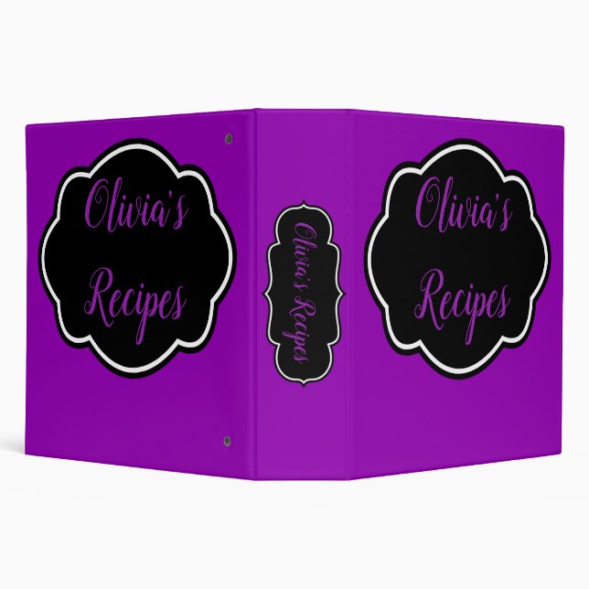 Classeur Vibrant, Gras Fuchsia Purple Personnalisé (Arrière-plan)