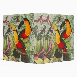 Classeur Vibrant Tropical Toucan Birds Art Exotic Jungle