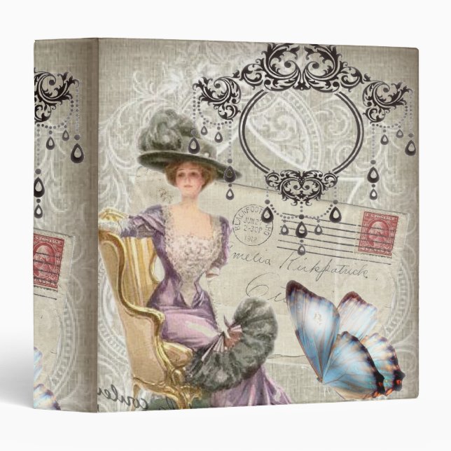 Classeur victorian minable de cru de lustre d'élégance (Devant/Côté)