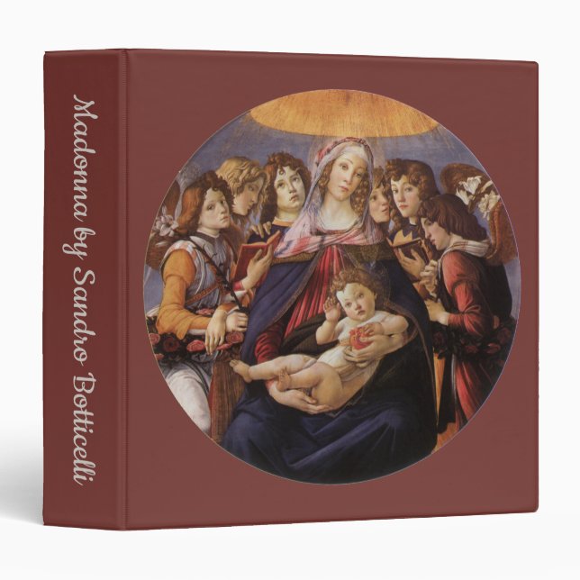 Classeur Vierge et enfant aux anges par Sandro Botticelli (Devant/Côté)