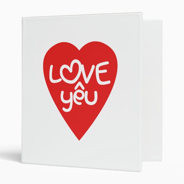 Classeur Vietnamien Valentine ♥ Love Yêu ♥ Asian Wordplay (Devant/intérieur)