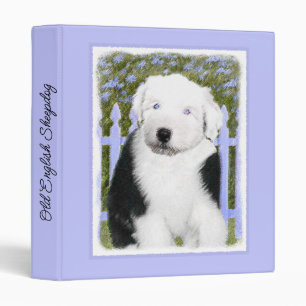 Classeur Vieux anglais Cheepdog Puppy Peinture - Chien Art