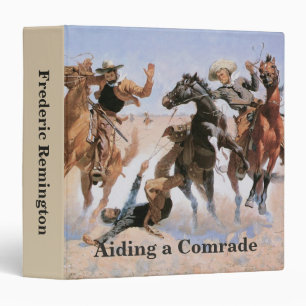Classeur Vieux Cowboys, aidant un camarade par Remington