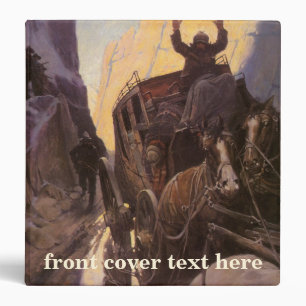 Classeur Vieux Cowboys, Hold Up dans le Canyon par NC Wyeth