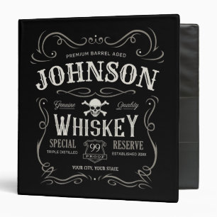 Classeur Vieux Étiquette Whiskey Personnalisé Vintage Liq