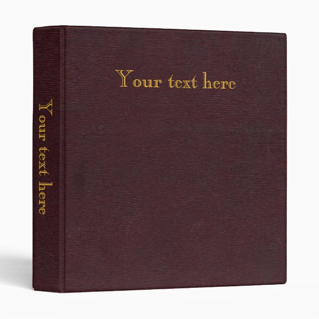 Classeur Vieux livre antique, rétro limite de cuir de faux (Devant/Côté)