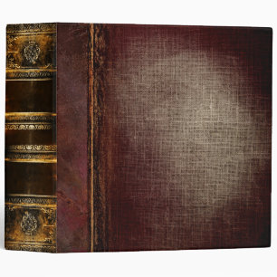 Classeur Vieux livre de Faux de cuir rustique de brun