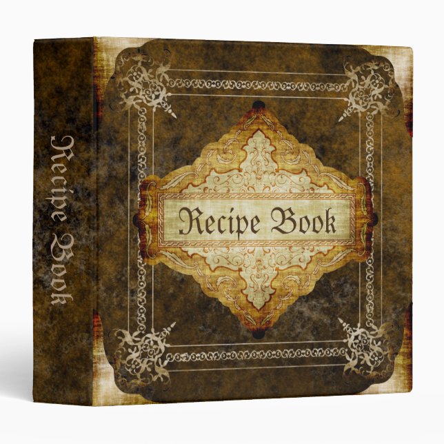 Classeur Vieux livre de recette (Devant/Côté)