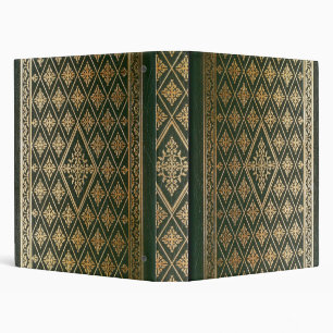 Classeur Vieux livre en cuir vert gothique