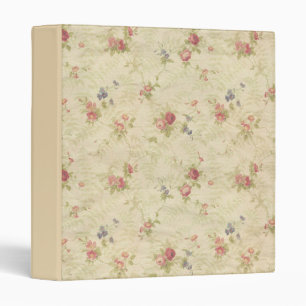 Classeur Vieux motif affligé de tissu de roses vintages