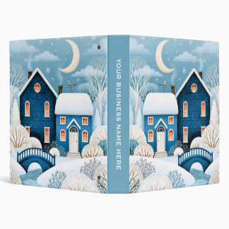 Classeur Village d'hiver de Cottage Cozy Moon enneigé