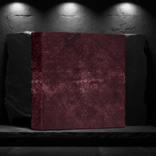 Classeur Vin Velvety Damask Glam Grunge de Bordeaux Sangr