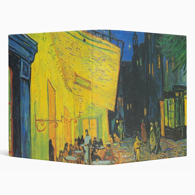 Classeur Vincent Van Gogh Café Terrasse en soirée (Arrière-plan)