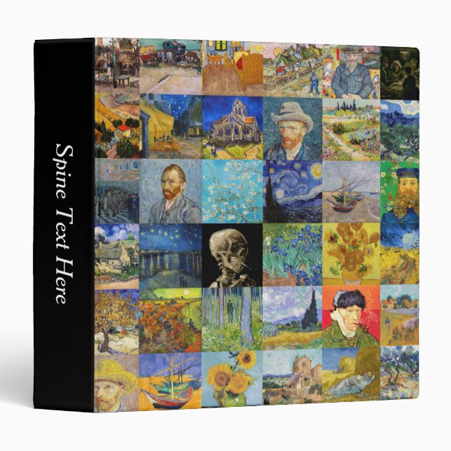Classeur Vincent van Gogh - chefs-d'oeuvre Mosaic Patchwork (Devant/Côté)