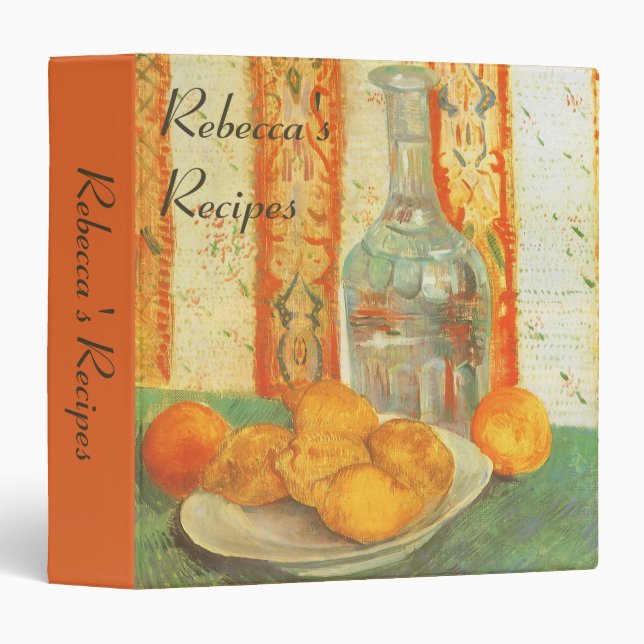 Classeur Vincent van Gogh - Décanter et citrons sur une pla (Devant/Côté)
