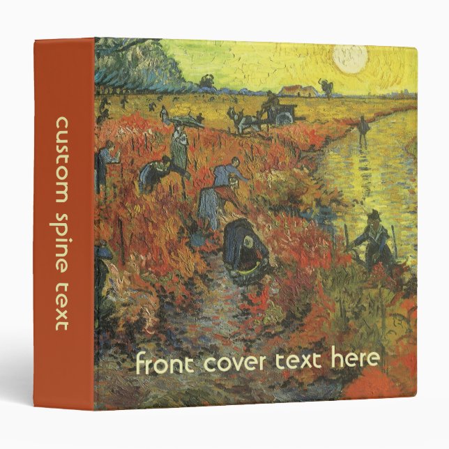 Classeur Vincent van Gogh - La Vigne rouge (Devant/Côté)