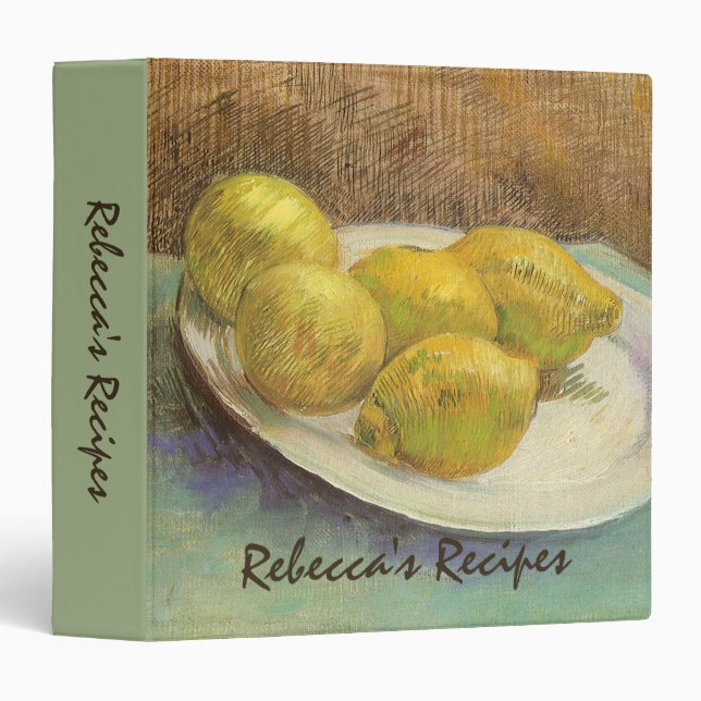 Classeur Vincent van Gogh - Les citrons à vie fixe sur une  (Devant/Côté)