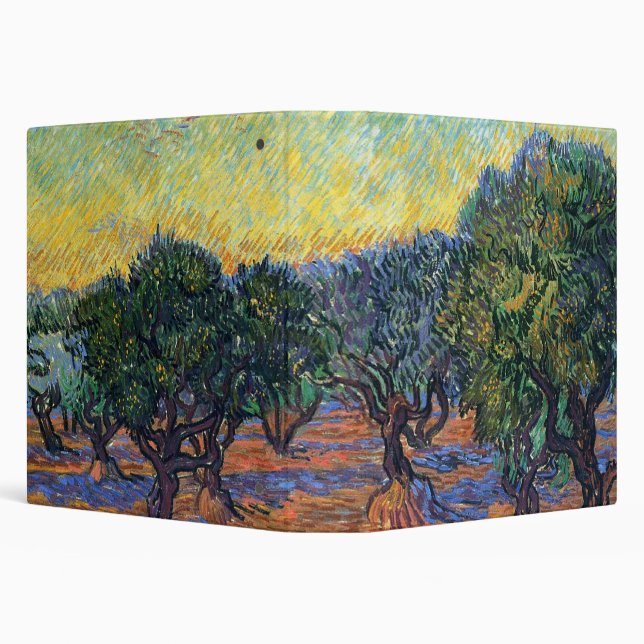 Classeur Vincent Van Gogh Oliveraie Impressionnisme Art (Arrière-plan)