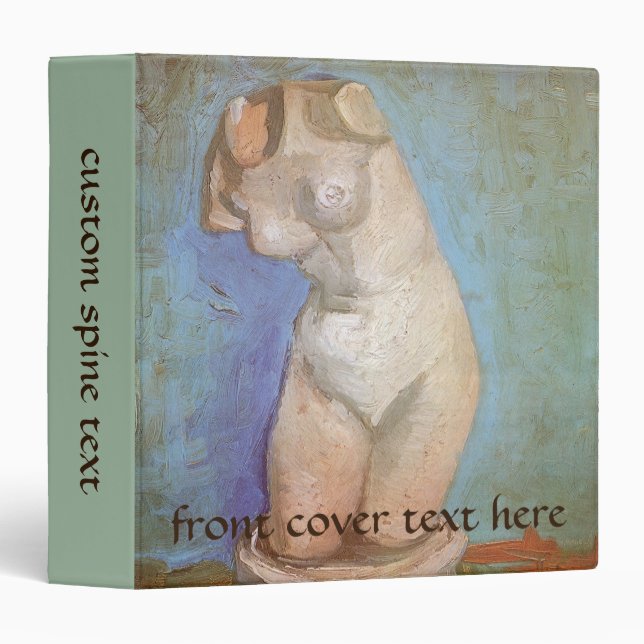 Classeur Vincent van Gogh - Plaster Statuette Femme Torso (Devant/Côté)
