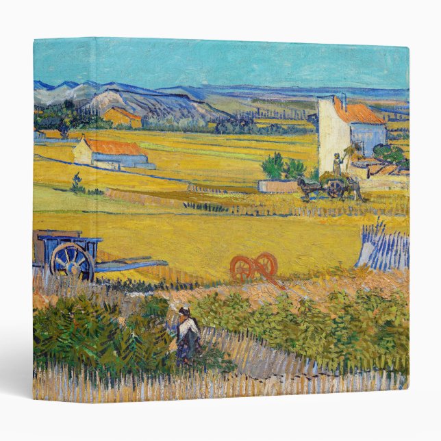 Classeur Vincent van Gogh - Récolte à La Crau (Devant/Côté)