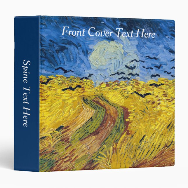Classeur Vincent van Gogh - Wheatfield with Crows (Devant/Côté)