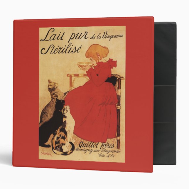 Classeur Vingeanne Milk Girl avec chats (Devant/intérieur)