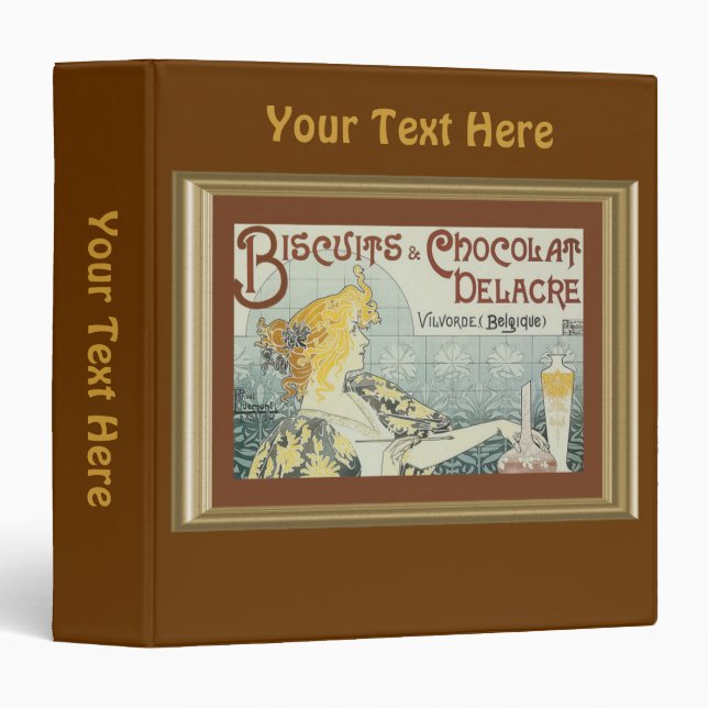 Classeur Vintage Ad Biscuits Chocolat Cookies (Devant/Côté)