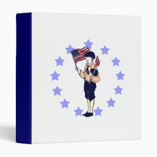 Classeur Vintage Americana 4 juillet Drapeau et feux d'arti