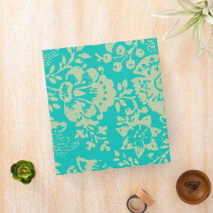 Classeur vintage Aqua Floral
