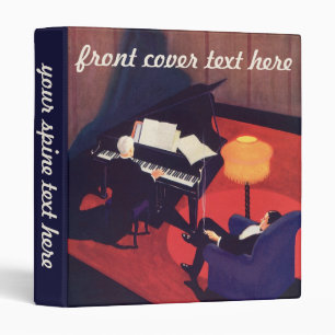 Classeur Vintage Art Déco Music Lounge Piano Player Pianist