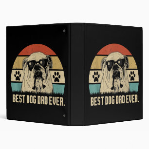 Classeur Vintage Best English Bulldog DAD Ever Chemise Père