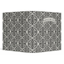 Vintage Black Damask Kitchen Recipe