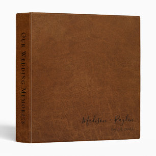 Classeur Vintage Brown en cuir