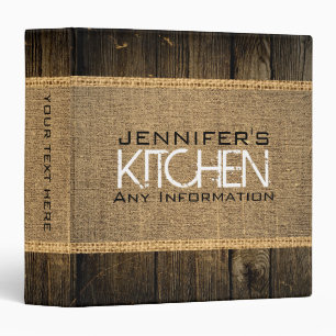 Classeur Vintage Burlap Rustique Cuisine Cuisine en bois lo