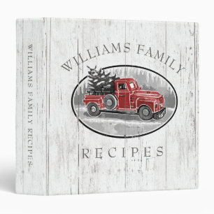 Classeur Vintage Camion Retro Rustic Wood Family Recette